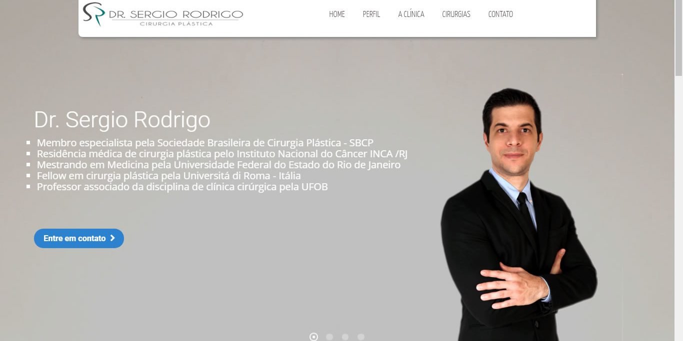 Dr. Sergio Rodrigo Cirurgia Plástica: novo trabalho de criação de site entregue