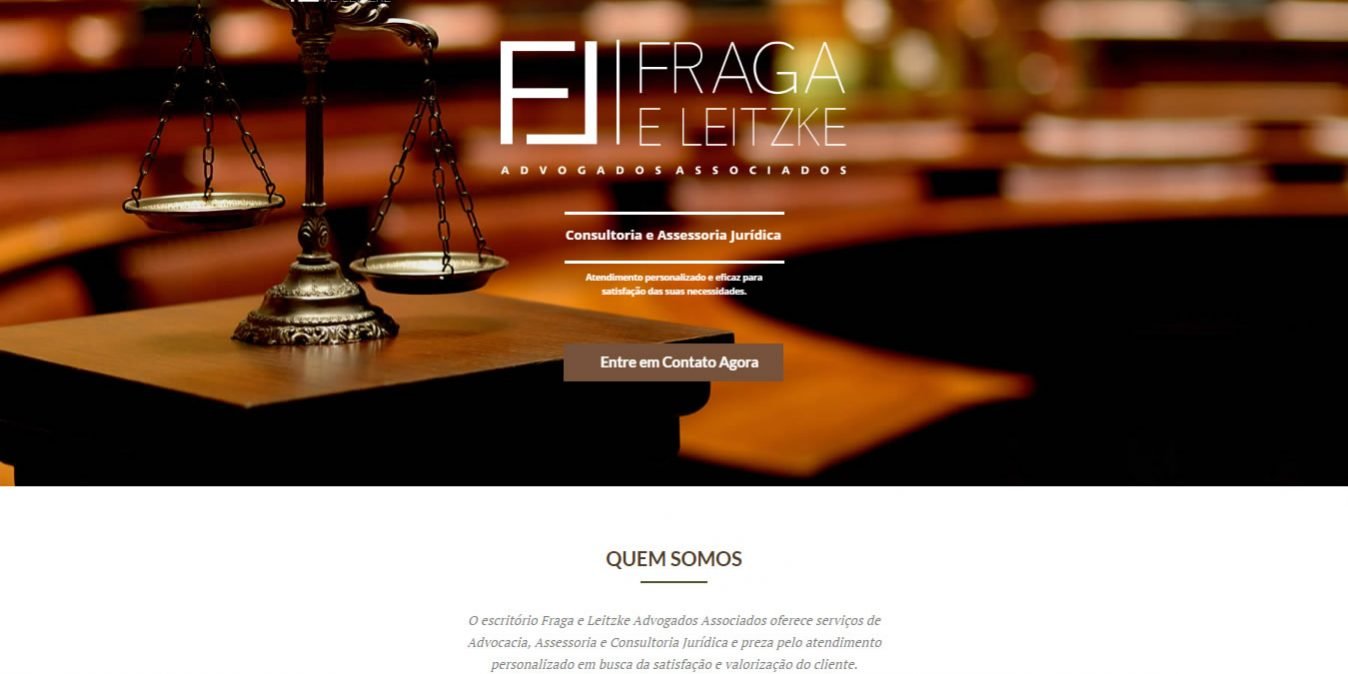 Novo trabalho de criação de site entregue: Fraga e Leitzke Consultoria e Assessoria Jurídica